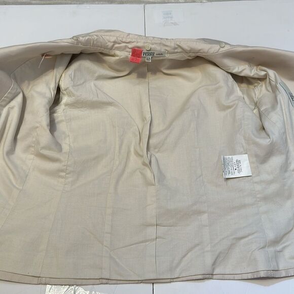 GIANFRANCO FERRE women’s double breasted jacket size 42 missing belt - Picture 12 of 15